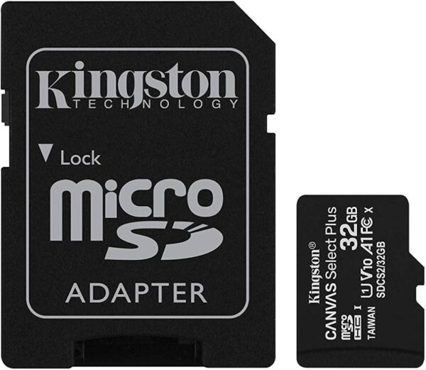 Kingston microSDHC 32GB Card with SD Adapter