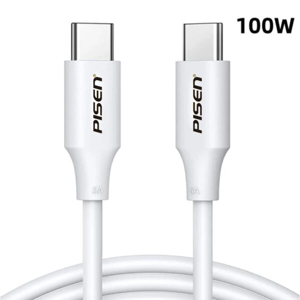 Pisen USB-C to USB-C 100W PD Cable (1M) White