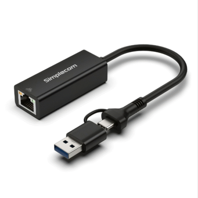USB-C and USB-A to Gigabit Ethernet Adapter