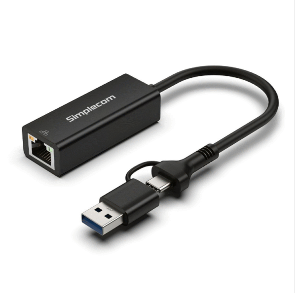 USB-C and USB-A to Gigabit Ethernet Adapter