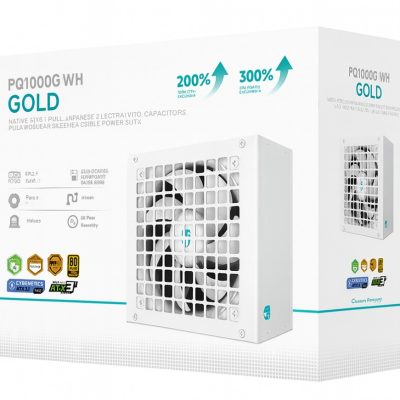 DeepCool PQ1000G WH 1000W Gamer Storm 80+ Gold/Cybenetics Fully Modular ATX Power Supply