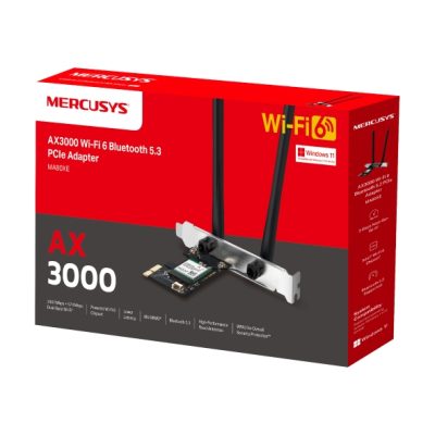 Mercusys MA80XE AX3000 Wi-Fi 6 Bluetooth 5.2 PCIe Adapter